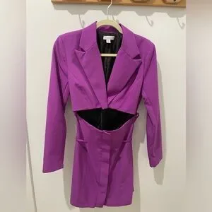Topshop | Dresses | Topshop Cut Out Blazer Dress Purple Size 4 | Poshmark